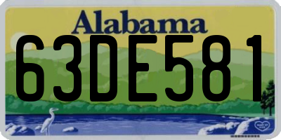 AL license plate 63DE581