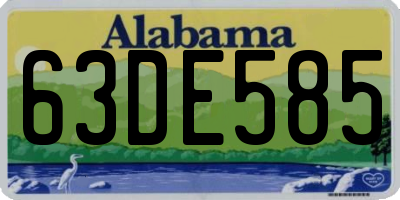 AL license plate 63DE585