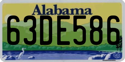AL license plate 63DE586
