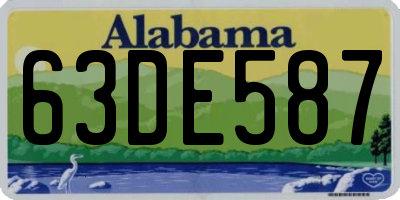 AL license plate 63DE587