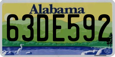 AL license plate 63DE592