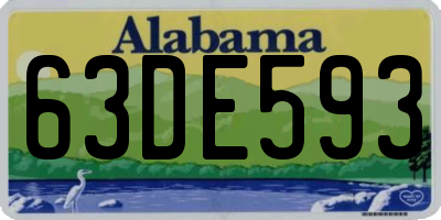 AL license plate 63DE593
