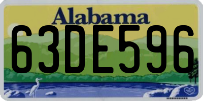 AL license plate 63DE596