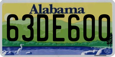 AL license plate 63DE600