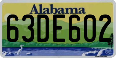 AL license plate 63DE602