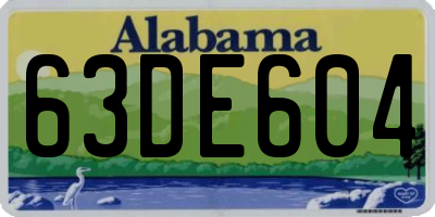 AL license plate 63DE604