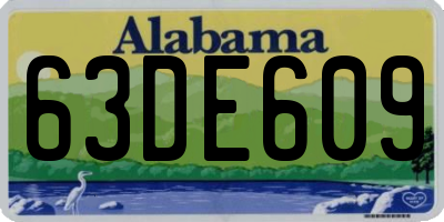 AL license plate 63DE609