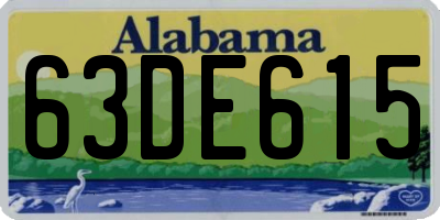 AL license plate 63DE615