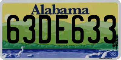 AL license plate 63DE633