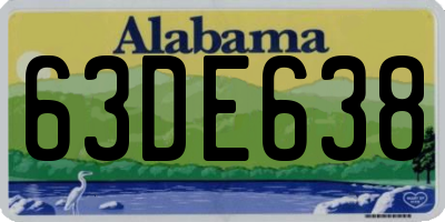AL license plate 63DE638
