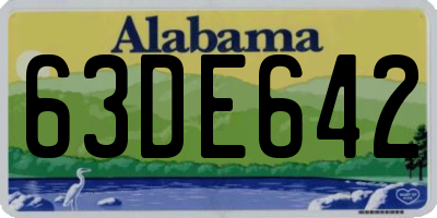 AL license plate 63DE642