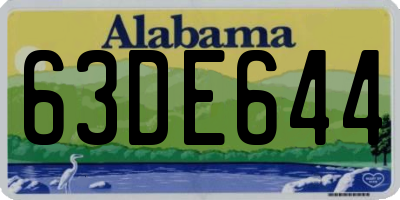 AL license plate 63DE644