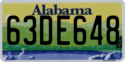 AL license plate 63DE648