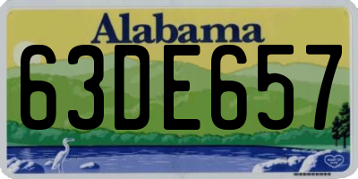 AL license plate 63DE657