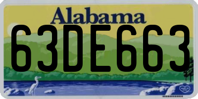 AL license plate 63DE663