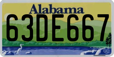 AL license plate 63DE667