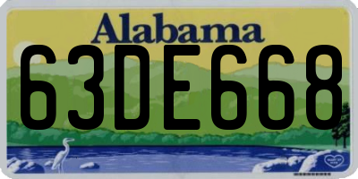 AL license plate 63DE668