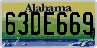 AL license plate 63DE669