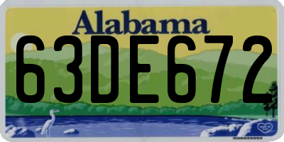 AL license plate 63DE672