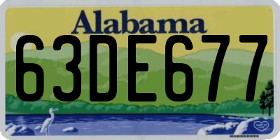 AL license plate 63DE677