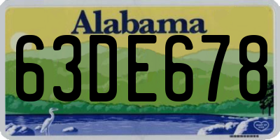AL license plate 63DE678