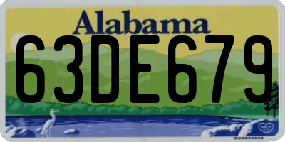 AL license plate 63DE679
