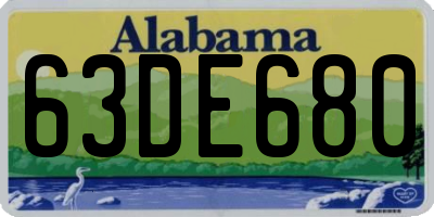 AL license plate 63DE680