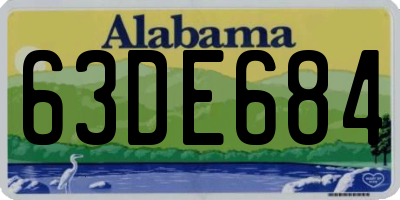 AL license plate 63DE684