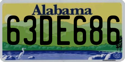 AL license plate 63DE686