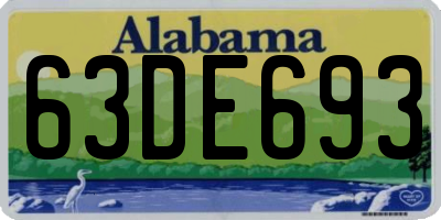 AL license plate 63DE693