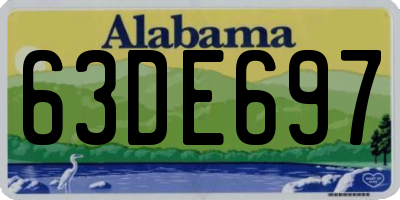 AL license plate 63DE697