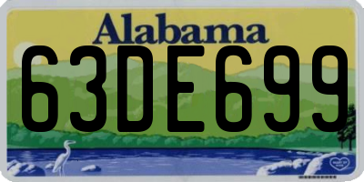 AL license plate 63DE699