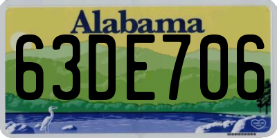 AL license plate 63DE706
