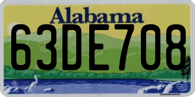 AL license plate 63DE708