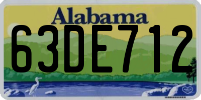 AL license plate 63DE712