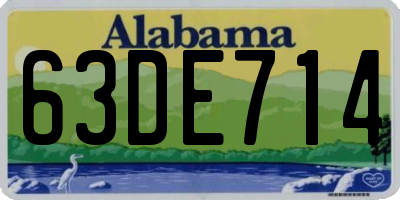 AL license plate 63DE714