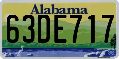 AL license plate 63DE717