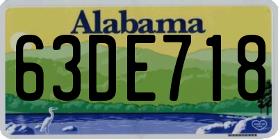 AL license plate 63DE718