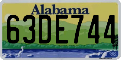 AL license plate 63DE744