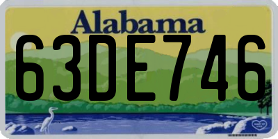 AL license plate 63DE746