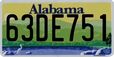 AL license plate 63DE751