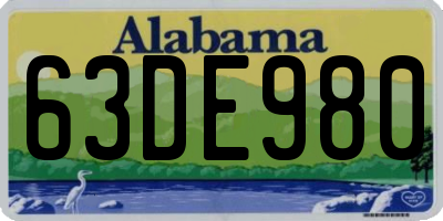 AL license plate 63DE980