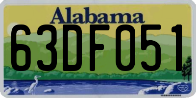 AL license plate 63DF051