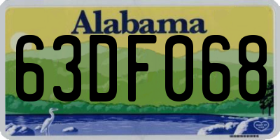 AL license plate 63DF068