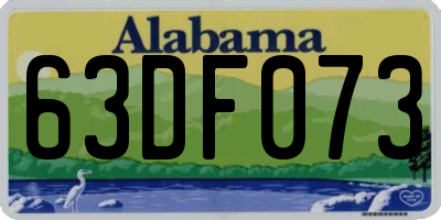 AL license plate 63DF073