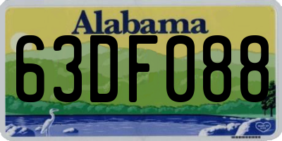 AL license plate 63DF088