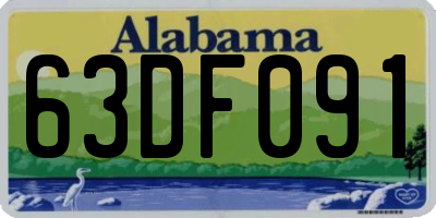 AL license plate 63DF091