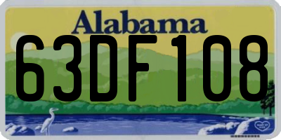 AL license plate 63DF108