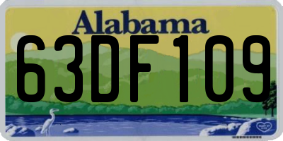 AL license plate 63DF109