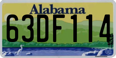 AL license plate 63DF114